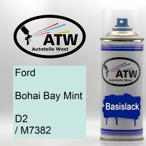 Ford, Bohai Bay Mint, D2 / M7382: 400ml Sprühdose, von ATW Autoteile West.